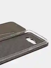 Серебряный чехол книжка на Samsung Galaxy J5 2016 (J510), Самсунг Галакси Джи 5 2016 (Джи 510)