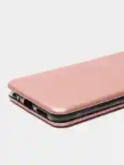 Розовый чехол книжка для Xiaomi Redmi Note 9 c функцией подставки