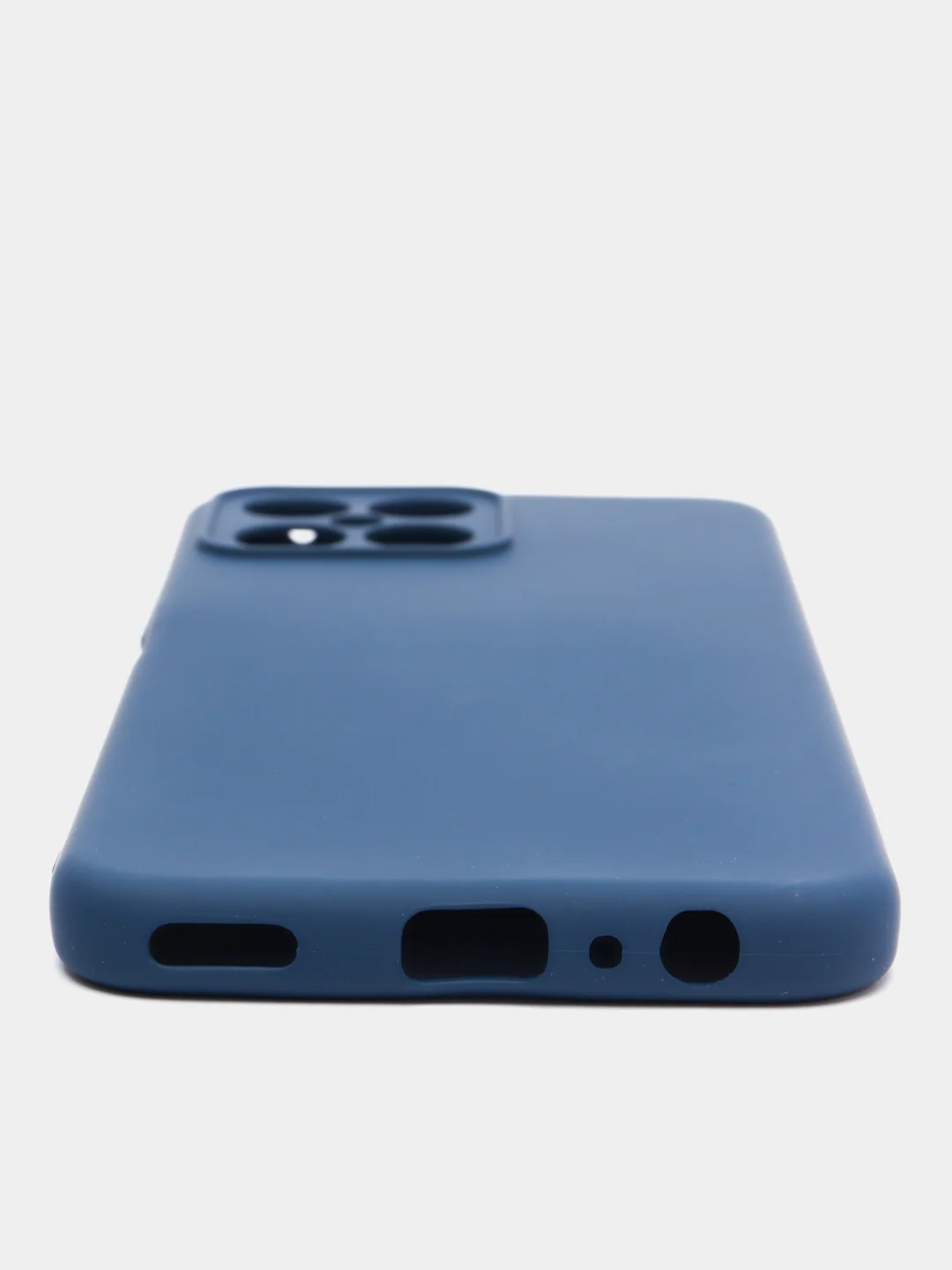 Темно-синий чехол Honor X8 4G, Хонор Х8 4Г силиконовый, цветной с мягким подкладом