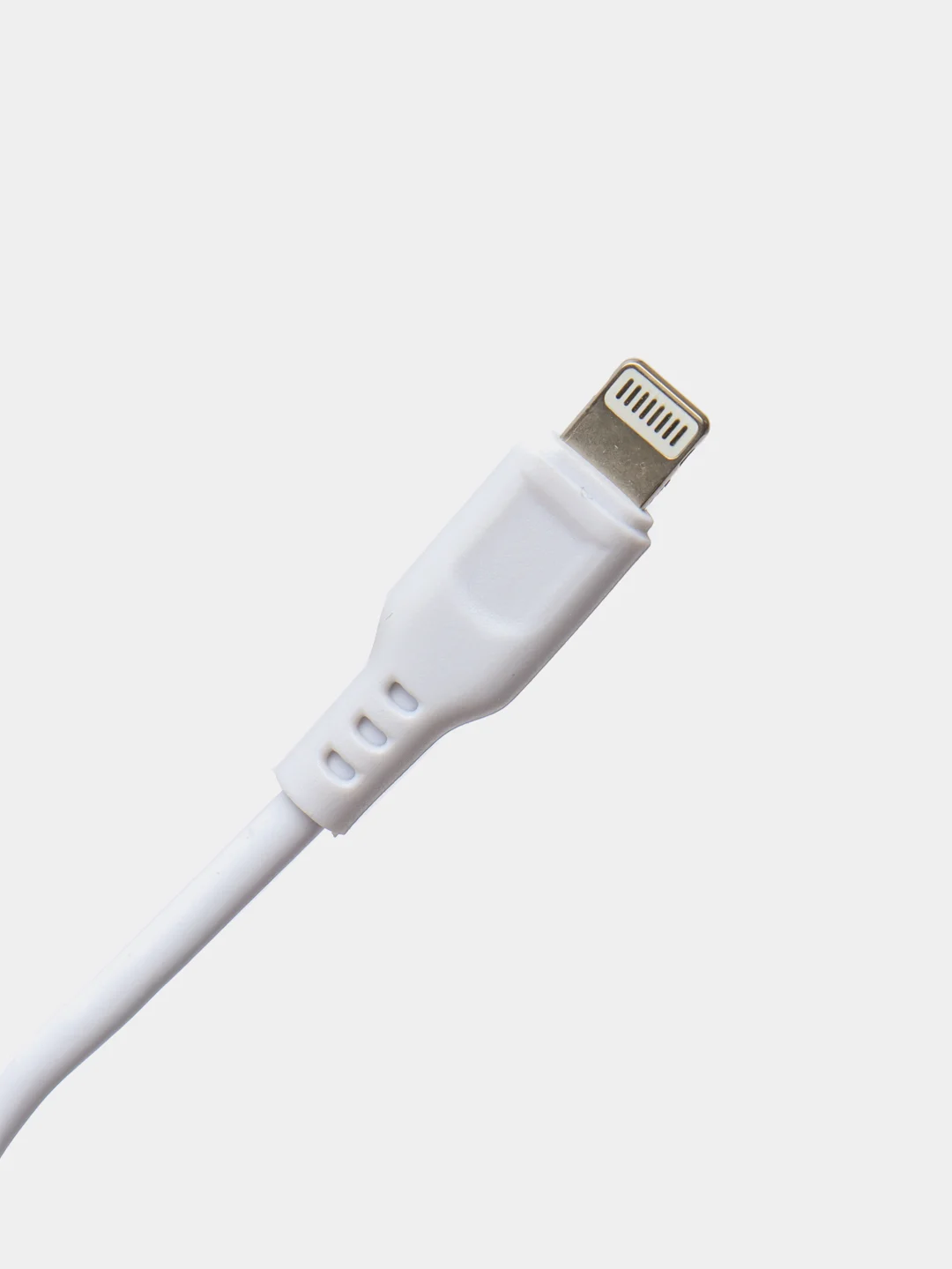 Белый usb кабель зарядный, 1.0м, DENMEN D01 2.4A, TypeC/MicroUSB/Lightning для Android и iPhone