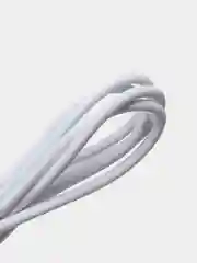 Белый usb кабель зарядный, 1.0м, DENMEN D01 2.4A, TypeC/MicroUSB/Lightning для Android и iPhone
