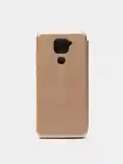 Багровый чехол книжка для Xiaomi Redmi Note 9 c функцией подставки