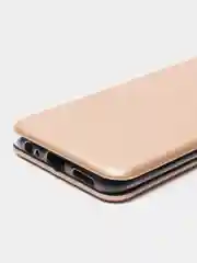 Багровый чехол книжка для Xiaomi Redmi Note 9 c функцией подставки