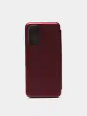 Багровый чехол книжка Xiaomi Redmi Note 11 4G, Redmi Note 11S на магните с функцией подставки