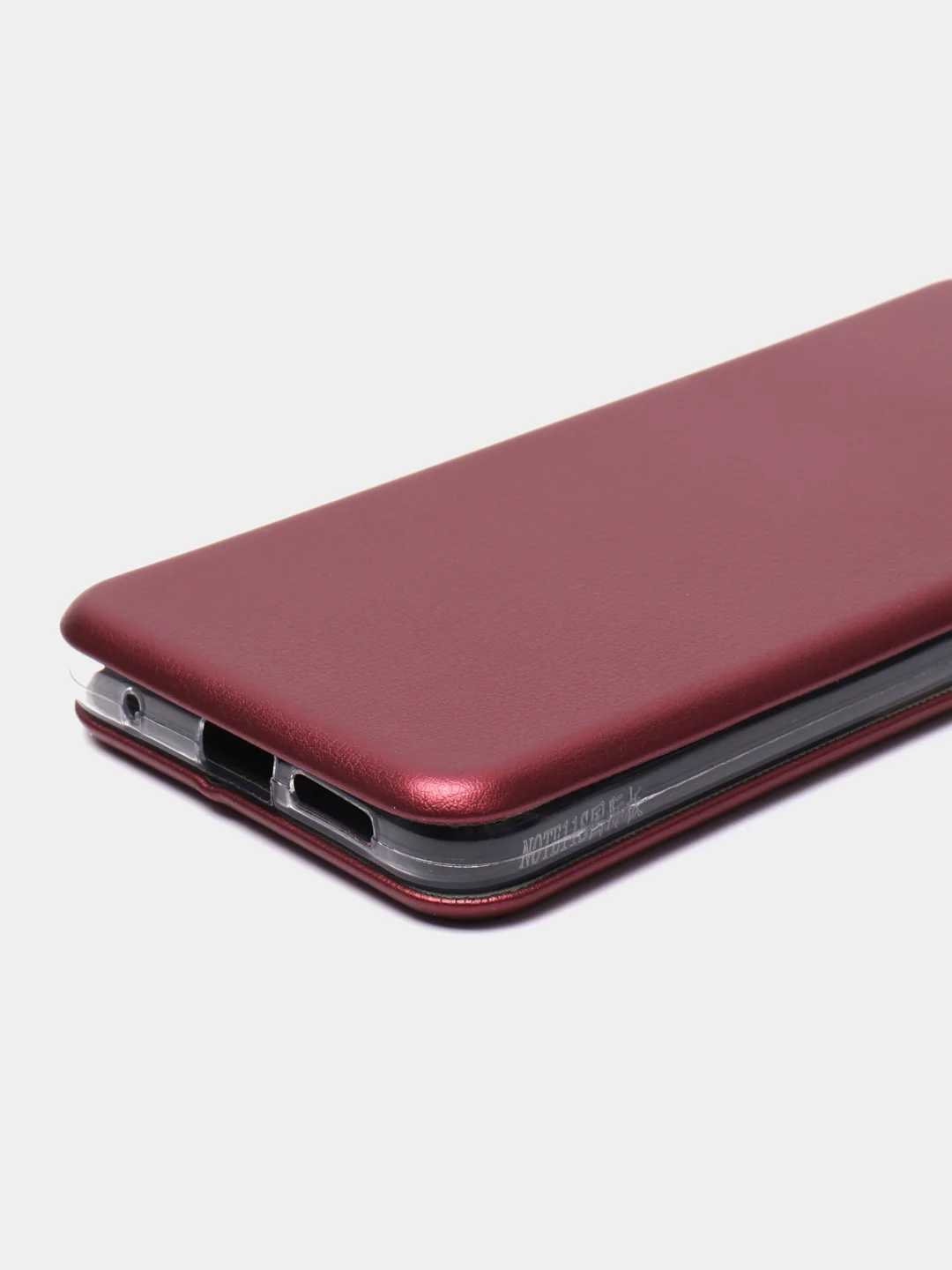 Багровый чехол книжка Xiaomi Redmi Note 11 4G, Redmi Note 11S на магните с функцией подставки