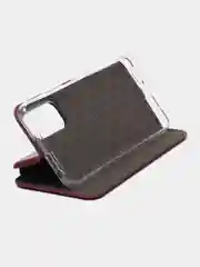 Багровый чехол книжка Xiaomi Redmi Note 11 4G, Redmi Note 11S на магните с функцией подставки