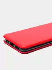 Красный чехол книжка для Xiaomi Redmi Note 9 c функцией подставки