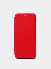 Красный чехол книжка для Xiaomi Redmi Note 9 c функцией подставки