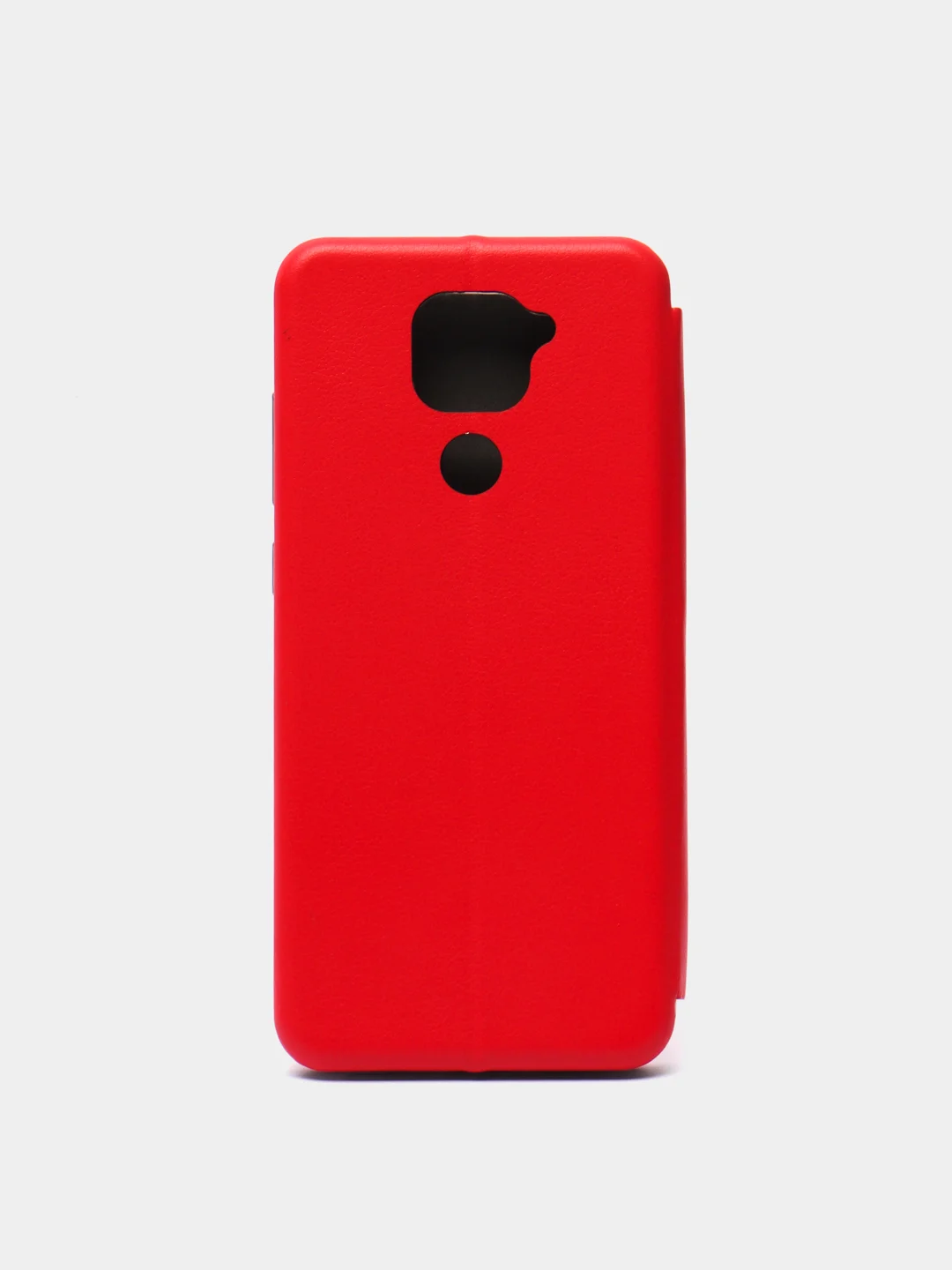 Красный чехол книжка для Xiaomi Redmi Note 9 c функцией подставки