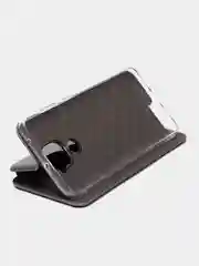 Серебряный чехол книжка для Xiaomi Redmi Note 9 c функцией подставки
