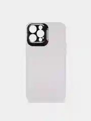 Белый чехол iPhone 12 Pro Max пластиковый матовый ультратонкий  с защитой камеры