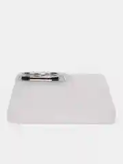 Белый чехол iPhone 12 Pro Max пластиковый матовый ультратонкий  с защитой камеры