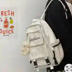 Белый рюкзак школьный женский мужской портфель городской школьный девочки мальчика спорта
