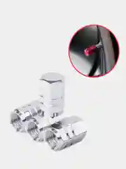 Серебряный колпачки на ниппель 4 шт для колес нипель комплект в авто для мото для машины
