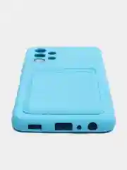 Голубой wallet Чехол карман для карт Samsung A50 A30S, A31, A51 A71 A02 M02, A32, A52, A72, S20 FE
