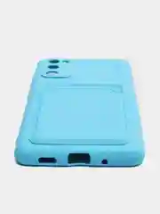 Голубой wallet Чехол карман для карт Samsung A50 A30S, A31, A51 A71 A02 M02, A32, A52, A72, S20 FE