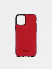 Красный чехол iPhone 12 Mini, 12 / 12 Pro, 12 Pro Max силиконовый "под кожу"