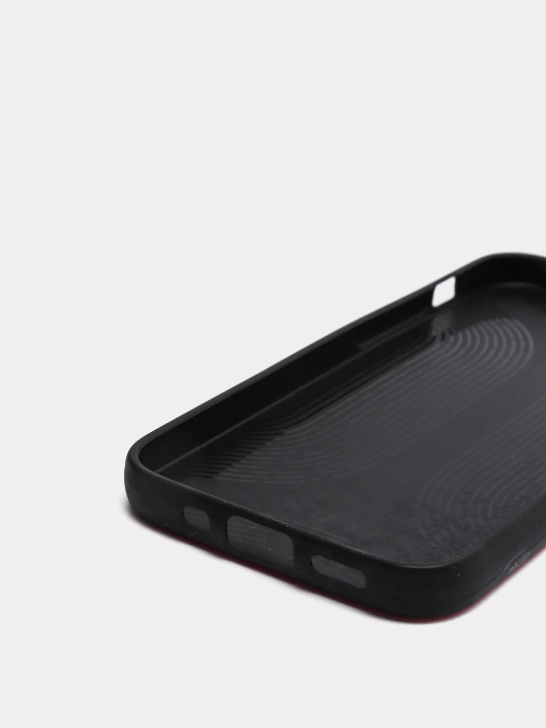 Красный чехол iPhone 12 Mini, 12 / 12 Pro, 12 Pro Max силиконовый "под кожу"