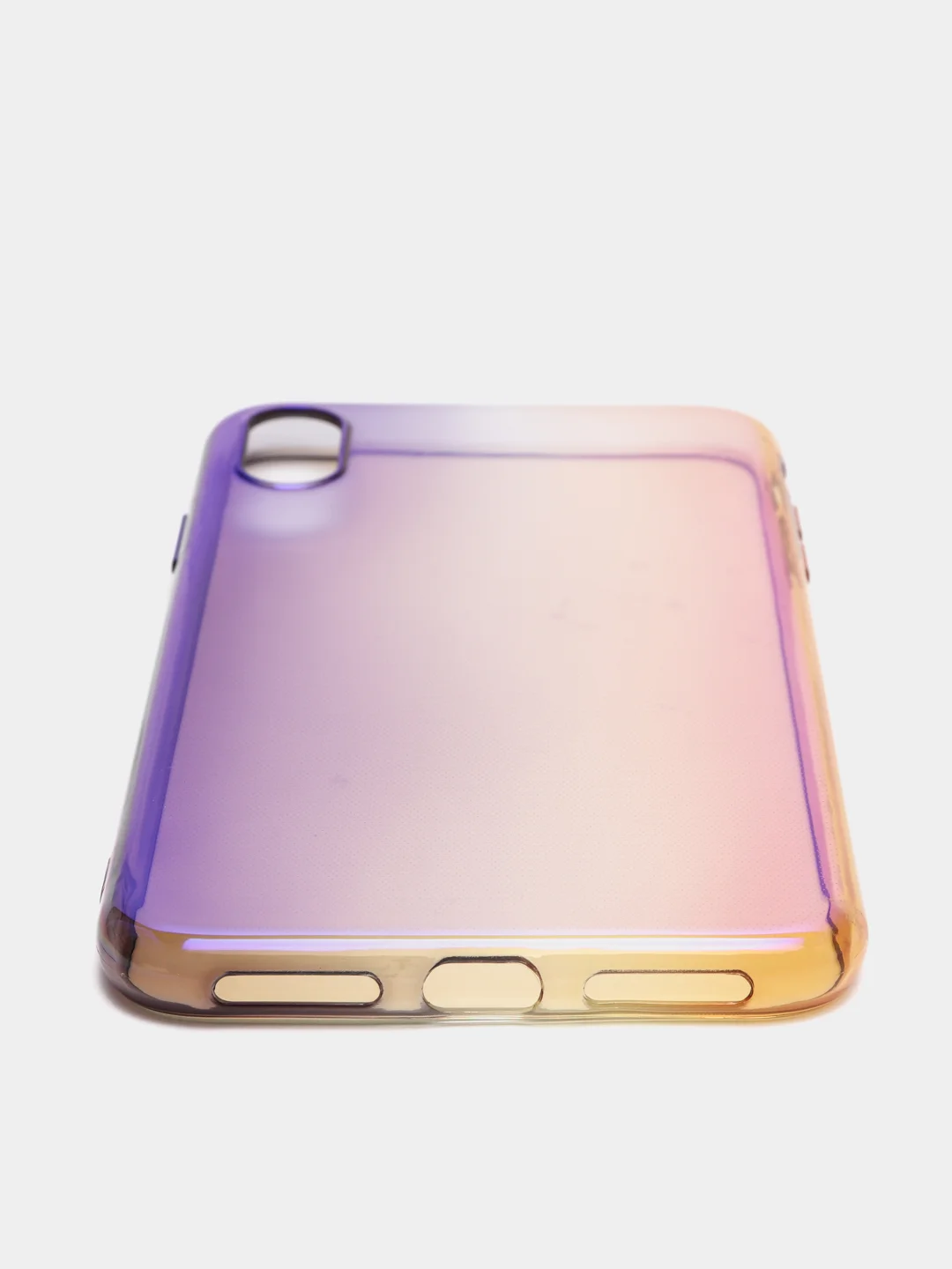 Синий чехол iPhone XR, Xs Max силиконовый прозрачный с градиентом