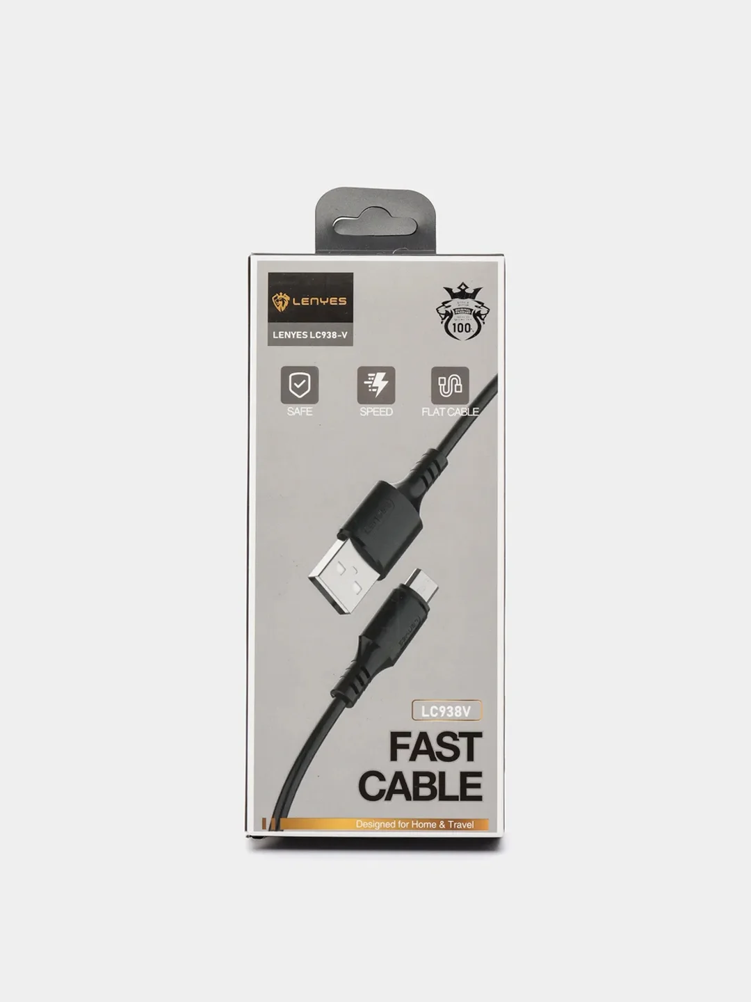 Черный зарядка / Кабель зарядный LENYES LC938 (Micro-USB/Type-C/Lightning) для Android и iPhone