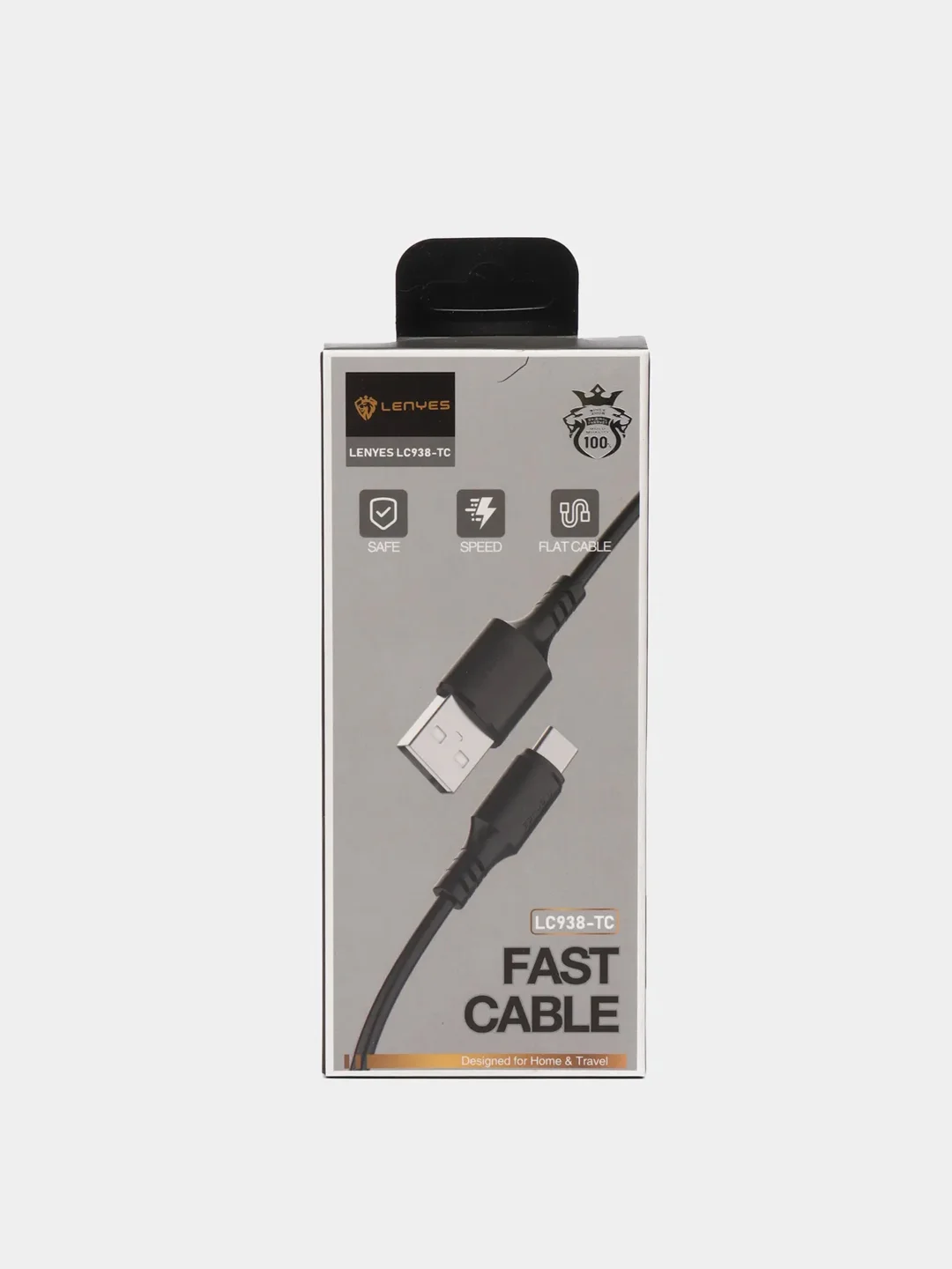 Черный зарядка / Кабель зарядный LENYES LC938 (Micro-USB/Type-C/Lightning) для Android и iPhone