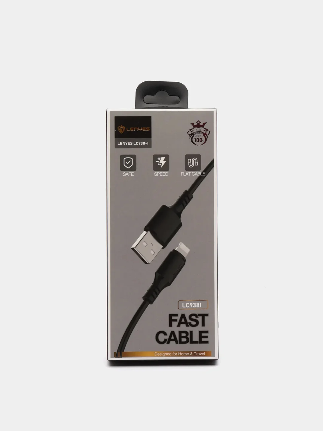 Черный зарядка / Кабель зарядный LENYES LC938 (Micro-USB/Type-C/Lightning) для Android и iPhone