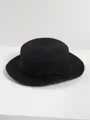 Черный женская соломенная шляпа