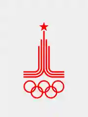 Красный наклейка "Олимпиада СССР"