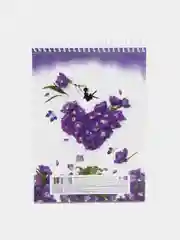 Скетчбук-блокнот Hatber "Flower art", А5, 60 листов, на спирали