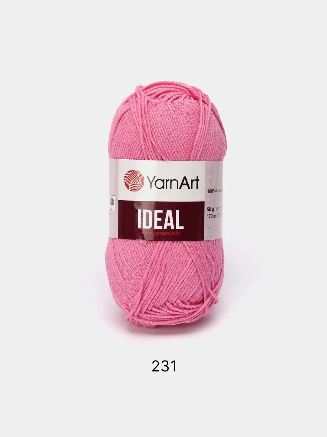 Тёмно-розовый пряжа YarnArt Ideal 100% Хлопок 50г 170м