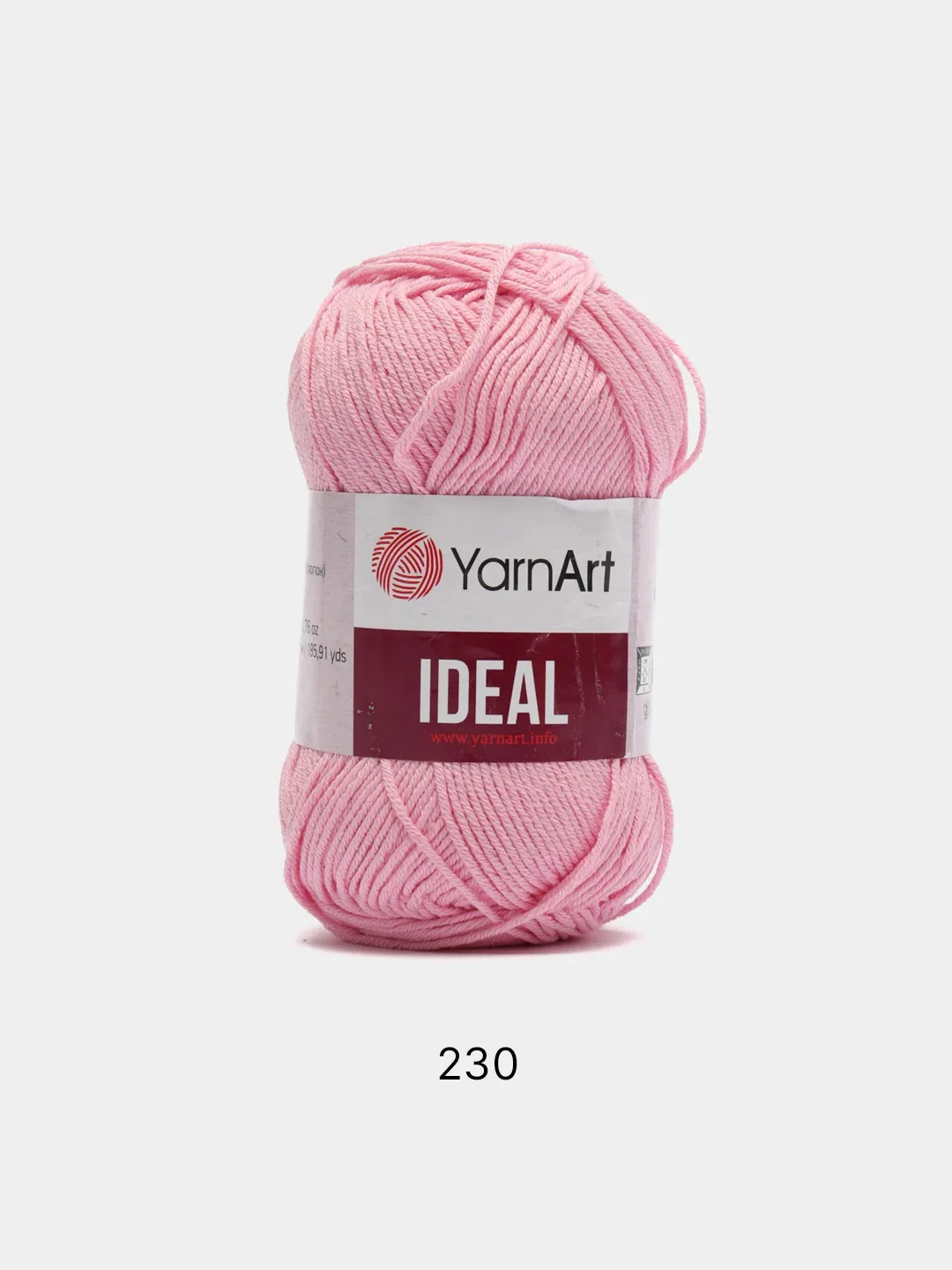 Розовый пряжа YarnArt Ideal 100% Хлопок 50г 170м