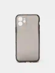 Черный чехол для iPhone 12 прозрачный цветной силиконовый