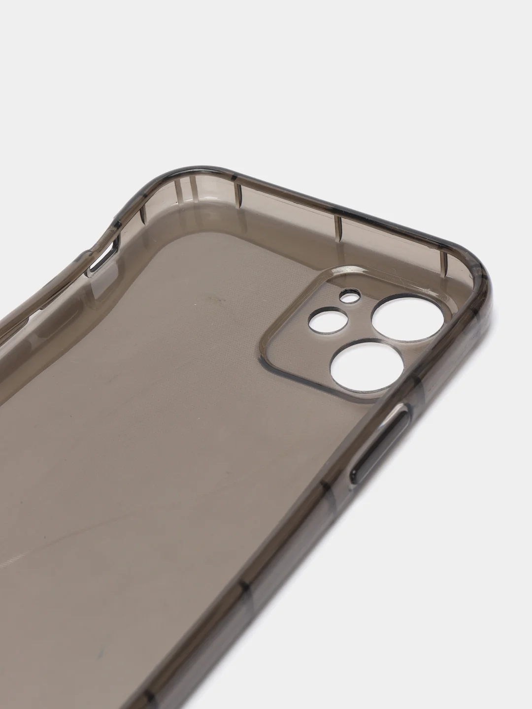 Черный чехол для iPhone 12 прозрачный цветной силиконовый