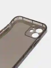Черный чехол для iPhone 12 прозрачный цветной силиконовый