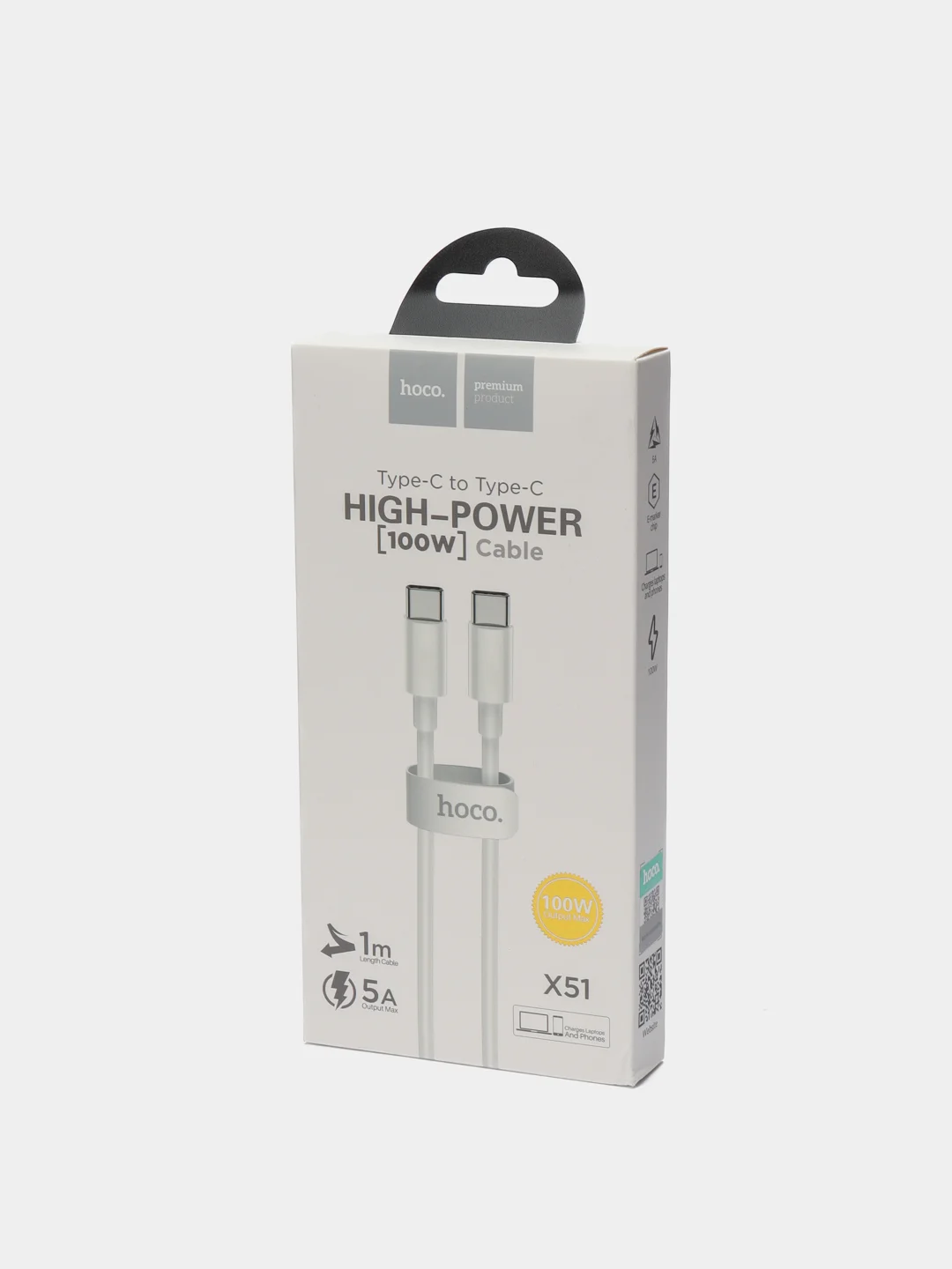 Кабель Hoco X51 Type-C to Type-C 100W, 5A