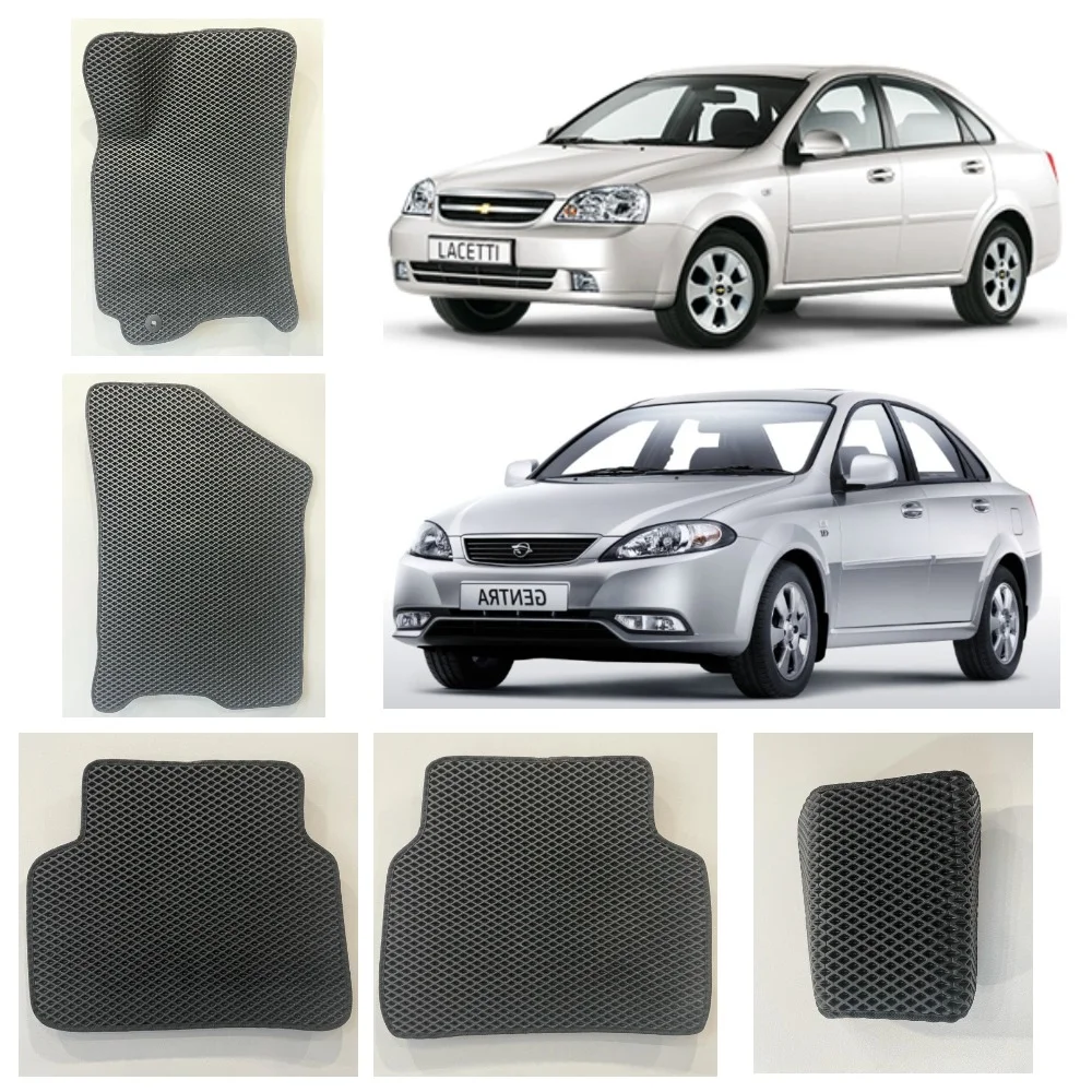 Черный 3-d Автомобильные EVA/ЕВА коврики для Chevrolet Lacetti/Daewoo Gentra/Лачетти/Джентра