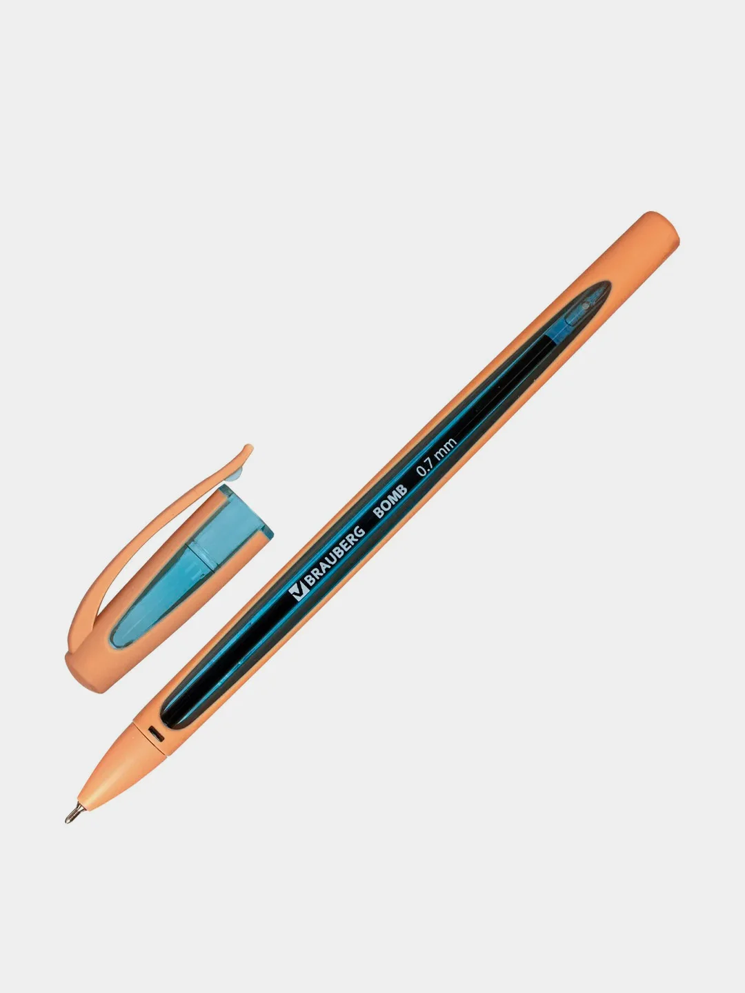 Ручка шариковая Bomb GT Pastel, синяя, 36 штук, прорезиненный корпус, Brauberg