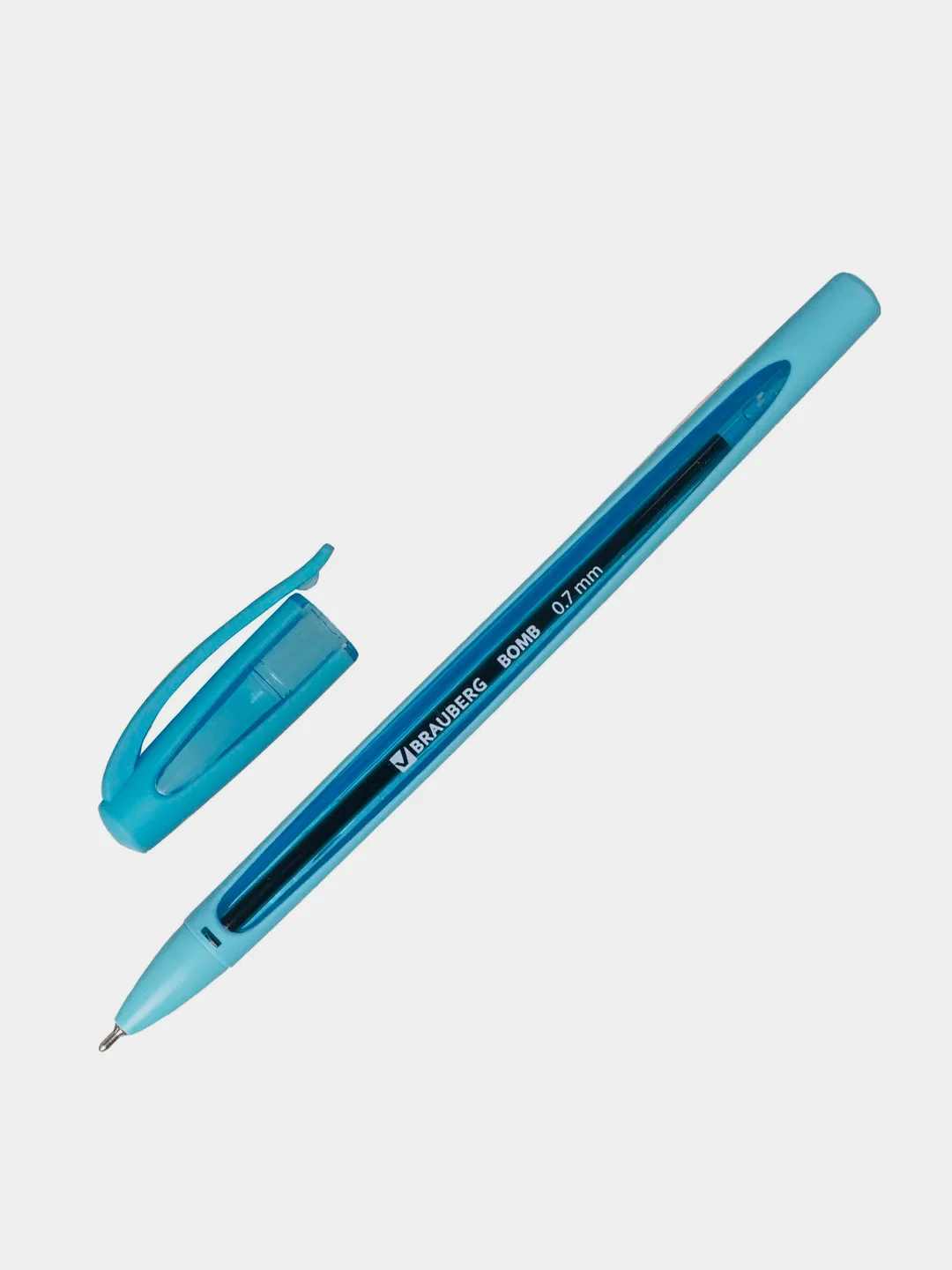 Ручка шариковая Bomb GT Pastel, синяя, 36 штук, прорезиненный корпус, Brauberg