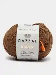 Коричневый пряжа Gazzal Jeans 58% Хлопок 42% Акрил 50г 170м  Газал Джинс