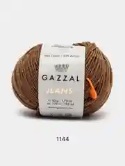 Коричневый пряжа Gazzal Jeans 58% Хлопок 42% Акрил 50г 170м  Газал Джинс