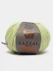 Салатовый пряжа Gazzal Jeans 58% Хлопок 42% Акрил 50г 170м  Газал Джинс