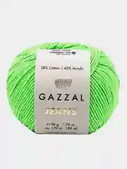 Золотистый хаки пряжа Gazzal Jeans 58% Хлопок 42% Акрил 50г 170м  Газал Джинс