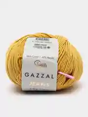 Горчичный пряжа Gazzal Jeans 58% Хлопок 42% Акрил 50г 170м  Газал Джинс