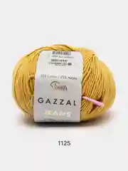 Горчичный пряжа Gazzal Jeans 58% Хлопок 42% Акрил 50г 170м  Газал Джинс