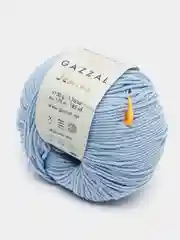 Голубой пряжа Gazzal Jeans 58% Хлопок 42% Акрил 50г 170м  Газал Джинс
