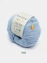 Голубой пряжа Gazzal Jeans 58% Хлопок 42% Акрил 50г 170м  Газал Джинс