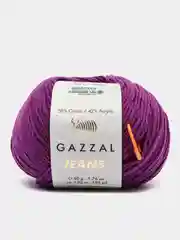 Аметистовый пряжа Gazzal Jeans 58% Хлопок 42% Акрил 50г 170м  Газал Джинс