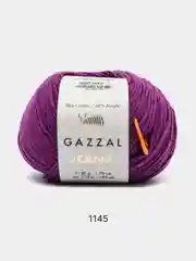 Аметистовый пряжа Gazzal Jeans 58% Хлопок 42% Акрил 50г 170м  Газал Джинс