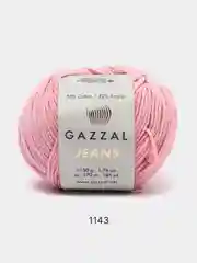 Кораллово-розовый пряжа Gazzal Jeans 58% Хлопок 42% Акрил 50г 170м  Газал Джинс
