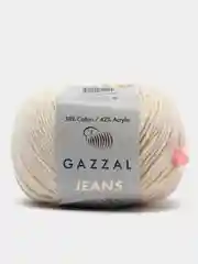 Молочный пряжа Gazzal Jeans 58% Хлопок 42% Акрил 50г 170м  Газал Джинс